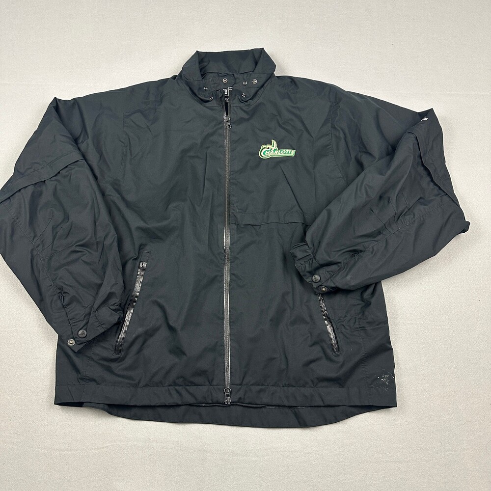 Vintage Charlotte 49ers Jacket Men Medium Black Adidas 1/4 Zip Convertible M *